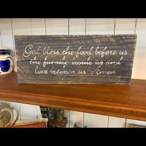 Rustic Wood God Bless Sign
